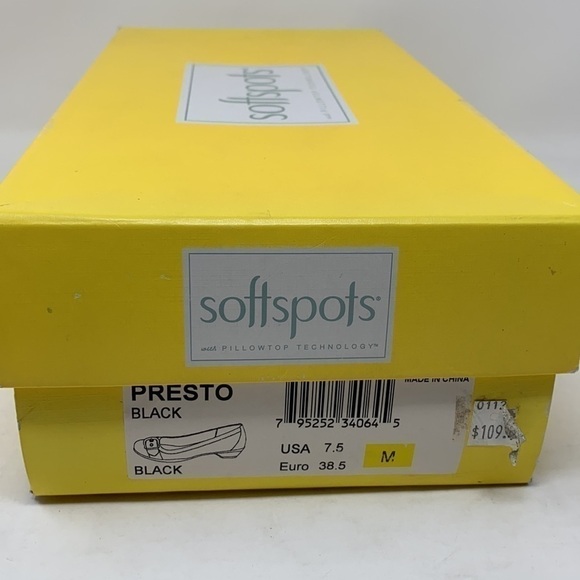 Softspots Presto black leather buckle detail flats - Picture 7 of 7